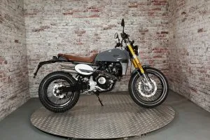 Photograph of Fantic Caballero Scrambler 125 motorcycle purchased in Maidstone, Kent