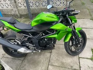 Photograph of Kawasaki z125 motorcycle purchased in Caterham, Surrey