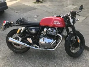 Photograph of Royal Enfield interceptor 650 motorcycle purchased in Maidstone, Kent