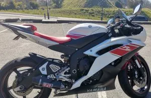 Photograph of Yamaha yzf r6 motorcycle purchased in Woking, Surrey