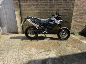 Photograph of aprilia sx 125 motorcycle purchased in Folkestone, Kent