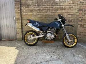 Photograph of ccm r30 motorcycle purchased in Camden, London