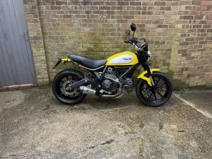 Photograph of ducati scrambler 800 icon motorcycle purchased in Waterlooville, Hampshire
