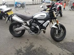 Photograph of ducati scrambler 800 motorcycle purchased in Whiteley, Hampshire