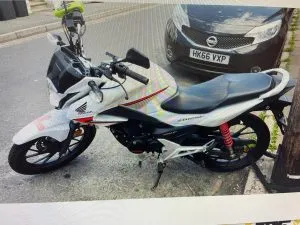 Photograph of honda cb125f motorcycle purchased in Walthamstow, London