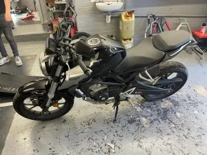 Photograph of honda cb125r motorcycle purchased in Havant, Hampshire