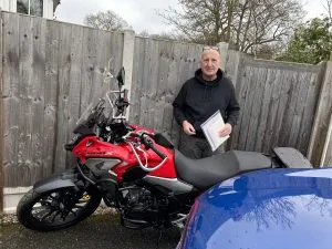 Photograph of honda cb500x motorcycle purchased in Folkestone, Kent