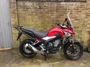 Photograph of honda cb500x motorcycle purchased in Harrow, London