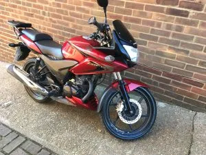 Photograph of honda cbf 125 motorcycle purchased in Woking, Surrey