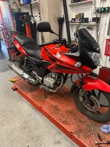 Photograph of honda cbf125 motorcycle purchased in Bognor Regis, Sussex