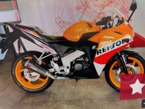 Photograph of honda cbr 125 motorcycle purchased in Southampton, Hampshire