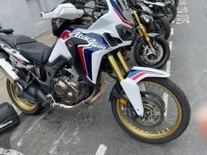 Photograph of honda crf1000 africa twin motorcycle purchased in Littlehampton, Sussex