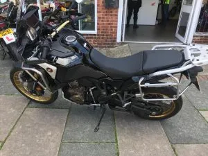 Photograph of honda crf1100 africa twin motorcycle purchased in Lancing, Sussex
