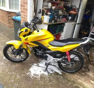 Photograph of honda glr 125 motorcycle purchased in Aylesford, Kent