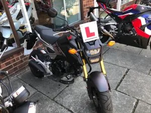 Photograph of honda msx 125 motorcycle purchased in Cobham, Surrey