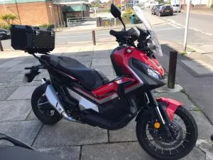 Photograph of honda x-adv 750 scooter purchased in Peacehaven, Sussex