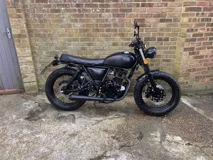 Photograph of mutt fat sabbeth 125 motorcycle purchased in Canterbury, Kent