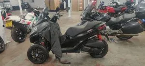 Photograph of piaggio mp3 300 Scooter purchased in Haslemere, Surrey