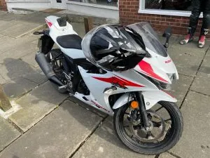 Photograph of suzuki gsxr 125 motorcycle purchased in Ramsgate, Kent
