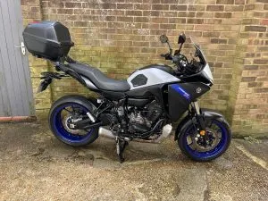 Photograph of yamaha tracer 700 motorcycle purchased in Kingston, London