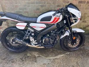 Photograph of yamaha xsr 125 motorcycle purchased in Gravesend, Kent